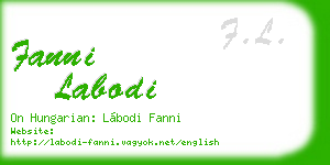 fanni labodi business card