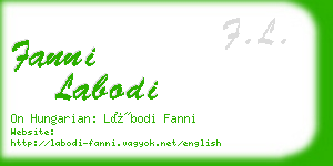 fanni labodi business card